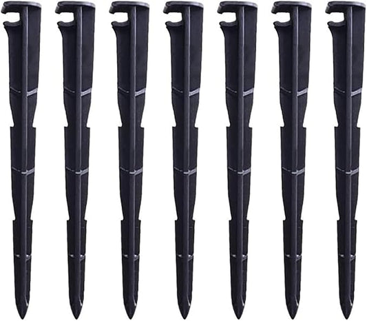 50 Pcs Irrigation Drip Support Stakes for 1/4 Inch Universal Drip Tubing, Drip Hose Stakes for Irrigation, Greenhouse, Garden, Vegetable, Flowers