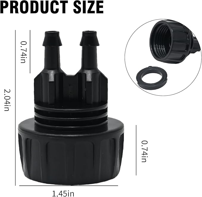 4 Pcs Drip Irrigation Tubing Faucet Adapter 1/4" to 3/4" Garden Faucet Adapter Water Drip Hose Adapter Connectors for Outdoor Faucet