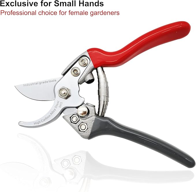Pruning Shears [Made in Japan] Professional 7.5 Inch Premium Plant Garden Scissors Secateurs with Ergonomic Handle, Bypass Hand Pruners Branch Gardening Clippers for Plants