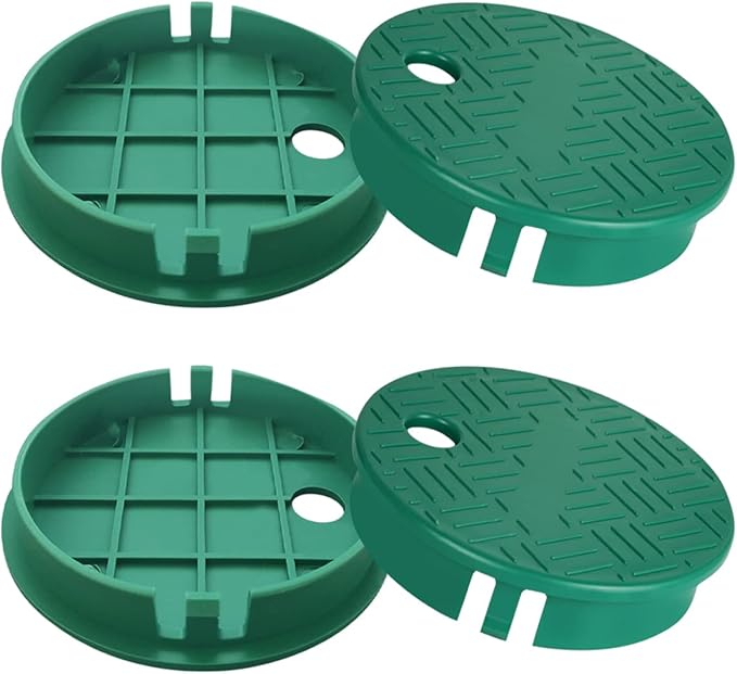 Valve Box Cover Lid Sprinkler Valve Box Lid Replacement ID 5.5" OD 6" for Circular Irrigation Control 4 Pieces