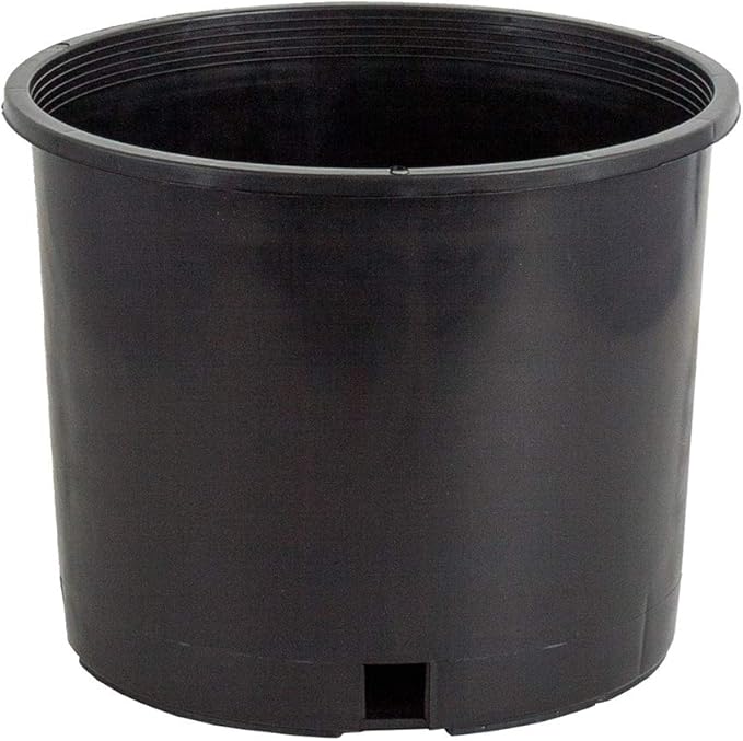 Pro Cal HGPK5PHD Round Circle 5 Gallon Wide Rim Durable Injection Molded Plastic Garden Plant Nursery Pot for Indoor or Outdoor (Set of 5)
