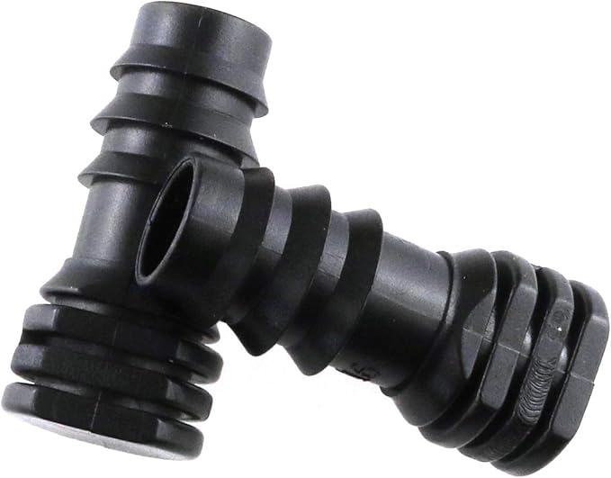 12pcs Black Irrigation Fittings End Plugs POM Plastic End Plugs for 1/2inch Drip Tubing - Barbed Connectors (Fits Most Brands 16mm .520 ID and Compatible Drip or Sprinkler Systems)