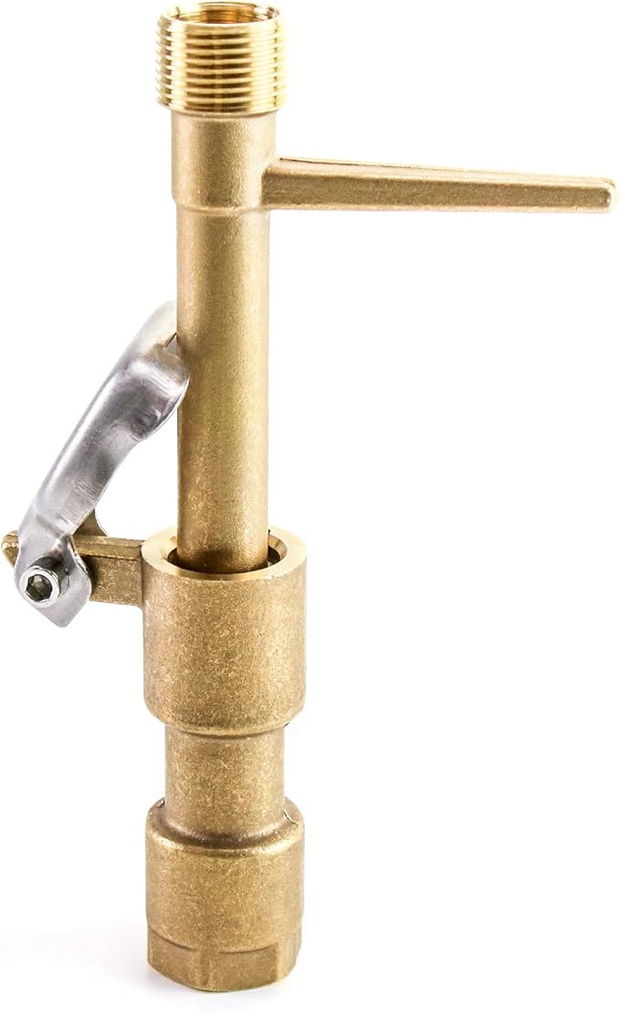 QWORK Quick Coupling Valve Key, 3/4 Inch Brass Irrigation Tool Sprinkler Key for Agricultural, Yard, Garden