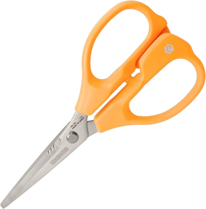 Engineer Best Versatile High Performance Combination Scissors W/Micro-Serrations Holds the Object without slippage such as Kevlar, Aramid Fiber, Plastic Plate, Etc. (Yellow)