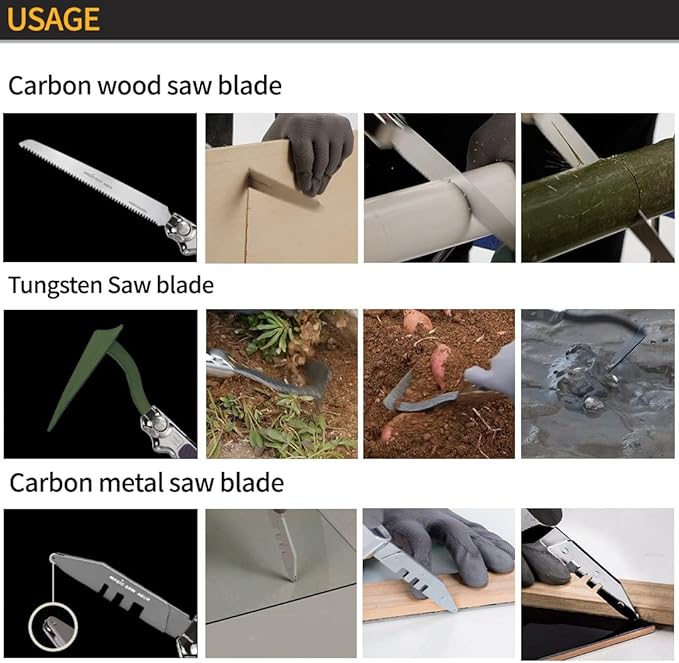 Garden Tool Set, Stainless Steel Heavy Duty Gardening Tool Set, with One Touch Safety Locking, Storage Case, Outdoor Hand Tools, Ideal Garden Tool Kit Gifts for Women and Men