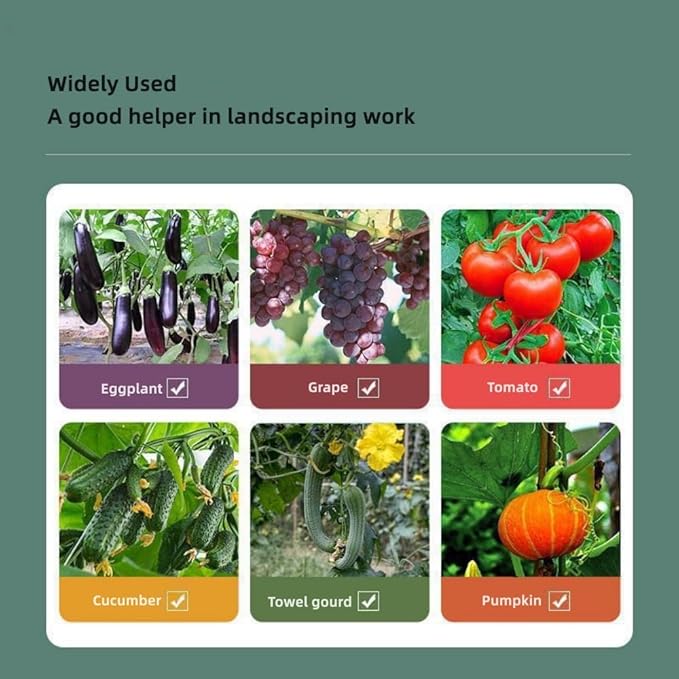 Plant Tying Machine Set Vine Tying Machine for Climbing Plants, Tomato, Tomatoes, Vining Vegetables, Flower Planting,Cucumber, 10000pcs Staples 20 Rolls (Green)