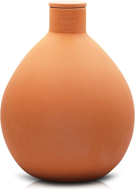 Olla Pot Classic Large – Sustainable Olla Watering Pot with Lid | Terracotta Self Watering Pot While on Vacation | The Olla Company