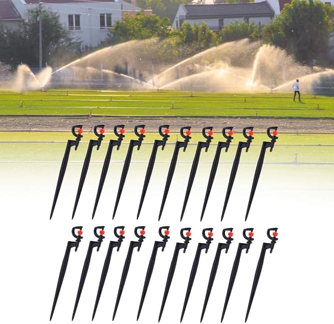 Irrigation Sprinkler, 20Pcs G-Type 360 Degree Sprinkler Nozzle Plants Watering Spray Nozzle Lawn Watering Dripper System