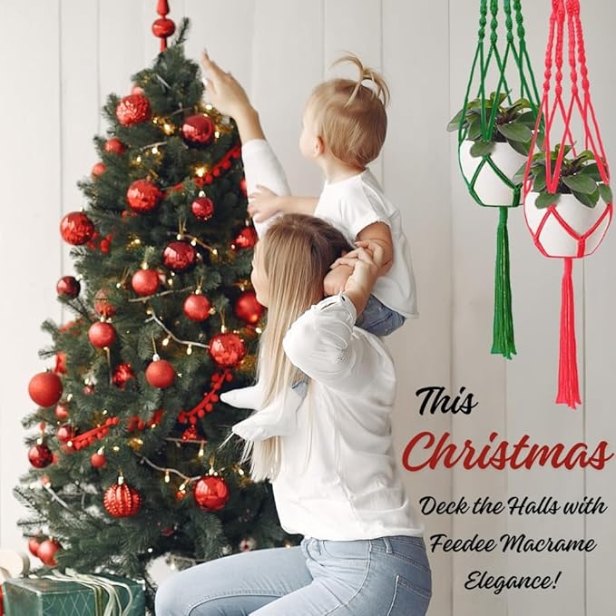 Macrame Plant Hangers Indoor Macrame Hanging Planters for Indoor Plants - 6 Pack Hanging Plant Holders Indoor Hanging, Macromay Plant Hangers for Indoor Plant Hanger, Boho & Home Decor (Pink)