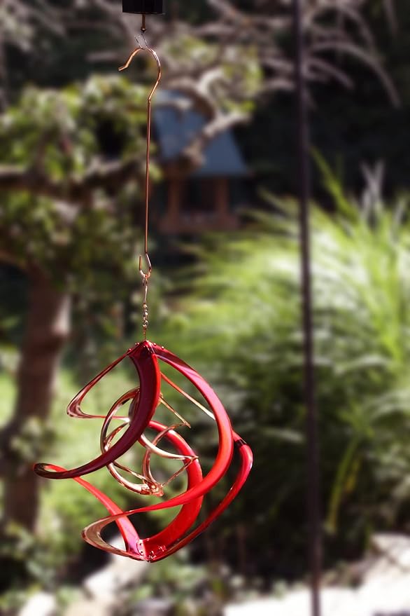 Red Carpet Studios 31092 Cosmix Wind Spinner Double Helix, 14-Inch, Red &Copper