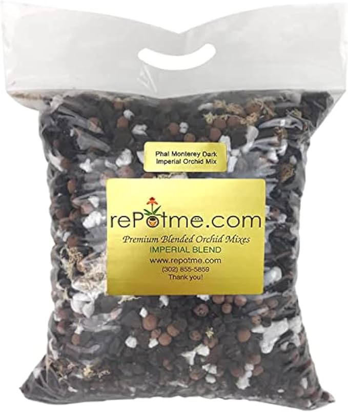 rePotme Orchid Potting Mix - Phalaenopsis Monterey Dark Imperial Orchid Potting Mix - (Mini Bag) - Hand Blended in The USA