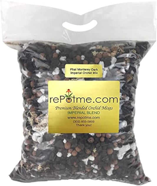 rePotme Orchid Potting Mix - Phalaenopsis Monterey Dark Imperial Orchid Potting Mix - (Mini Bag) - Hand Blended in The USA