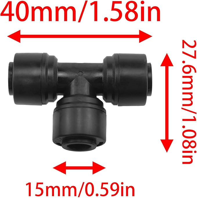 1/4 "Drip Tee Connector 1/4 "(6.35mm) Drip Irrigation Pipe Quick Connection for Irrigation Pipe Drip Irrigation or Sprinklers 10PCS
