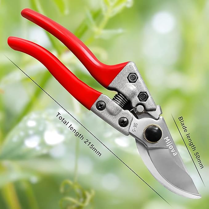 Garden Pruners, Heavy Duty Garden Clippers,Pruning Shears with Adjustable Thumb Lock,Hand Gardening Tools Pruners,Stainless Steel Sharp Gardening Scissors (MJ009)