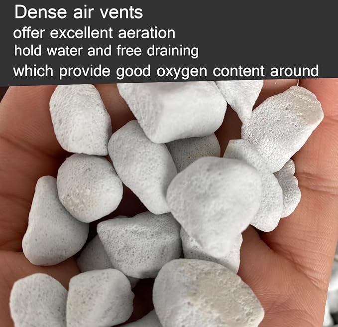 Voulosimi Horticultural Organic Perlite Soil Amendment for Plants and Enhanced Drainage Enhanced,Indoor & Outdoo (25QT, 3/8 inch)