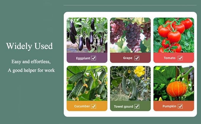 Plant Tying Machine Set Vine Tying Machine for Climbing Plants, Tomato, Tomatoes, Vining Vegetables, Flower Planting,Cucumber, 10000pcs Staples 20 Rolls (Orange)