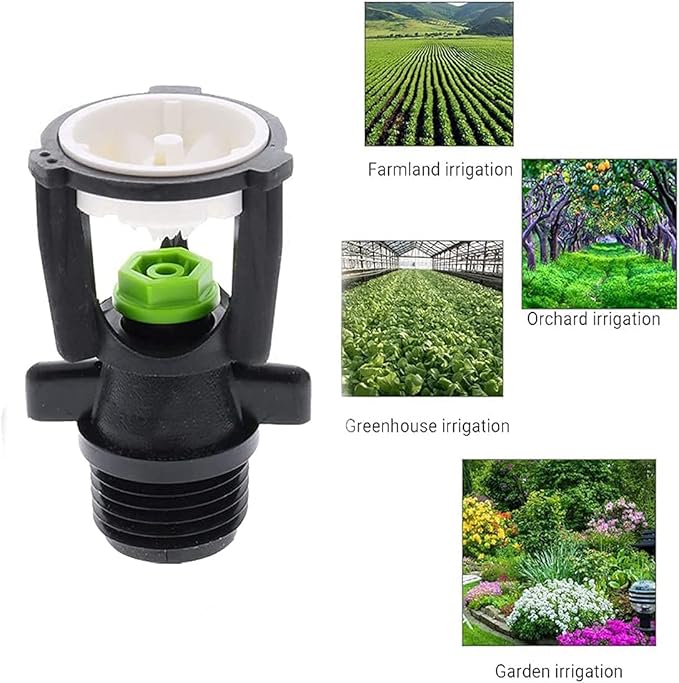 Micro Drip Irrigation, 1/2" External Thread Rotating Sprinklers Mini Wobbler Irrigation Water Spray Sprinkler Farm 360 Degree Rotary Watering Nozzles.(5 pcs)