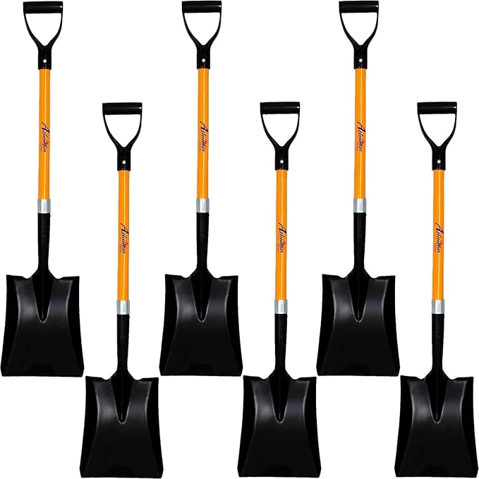 Ashman Transfer Shovel (6 Pack) – 41 Inches Long D Grip with Durable Handle – A Premium Quality Multipurpose Shovel for Heavy Duty Construction, Farming, and Outdoor works, Gardening, Landscape works.