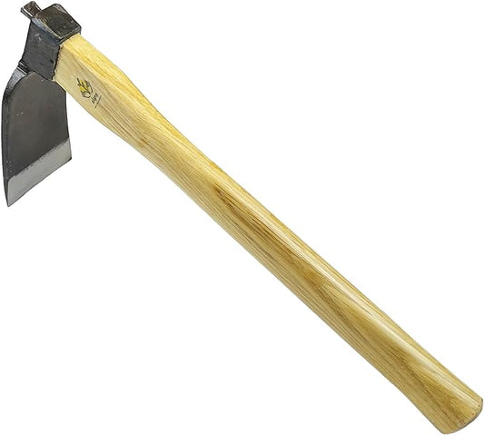 Japanese Style Hoe, 14 Inch, Heavy Duty Hoe, Without Welding, Gardening Tool, Oak Handle, for Digging, Weeding, and Planting