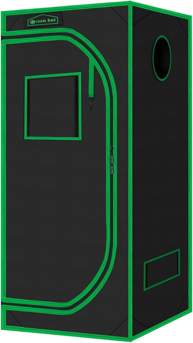 Grow Tent 32"x32"x63", High Reflective Mylar Dark Room with Observation Window, Removable Floor Tray and Tool Bag for Indoor Plant Growing 3x3