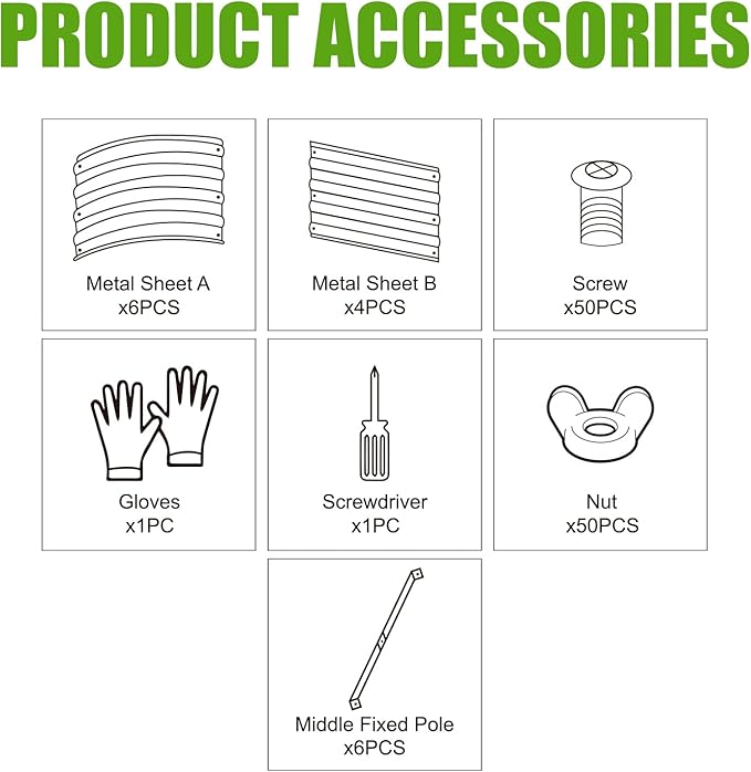 SnugNiture Galvanized Raised Garden Bed, 8x4x1.5ft Oval Metal Planter Box for Planting Outdoor Plants Vegetables