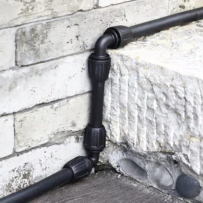 1/2 inch Drip Irrigation Fittings, Lock Barbed Elbow Connectors fit Most Rain Bird,Orbit,Dig,Toro 1/2" Drip Irrigation Tubing - Pack of 10