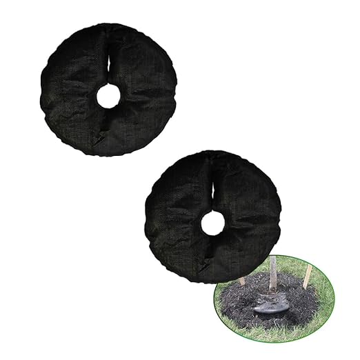 SteadySpring® 24" Smart 30+Day Tree Watering Mat - AUTO Refills with RAIN and Slow Releases As Plant Needs - for Root Balls 11" - 15" Dia Slow Release Technology Prevents Over and Under Watering (2)