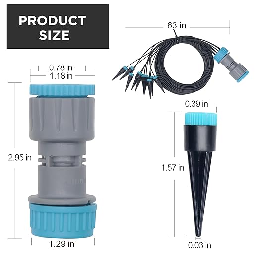 Drip Irrigation System Automatic Micro Drip Kit with 10 Drip Nozzles 52FT Irrigation Tubing Hose Garden Watering System for Flower, Potted Plants, Vegetable, Greenhouse