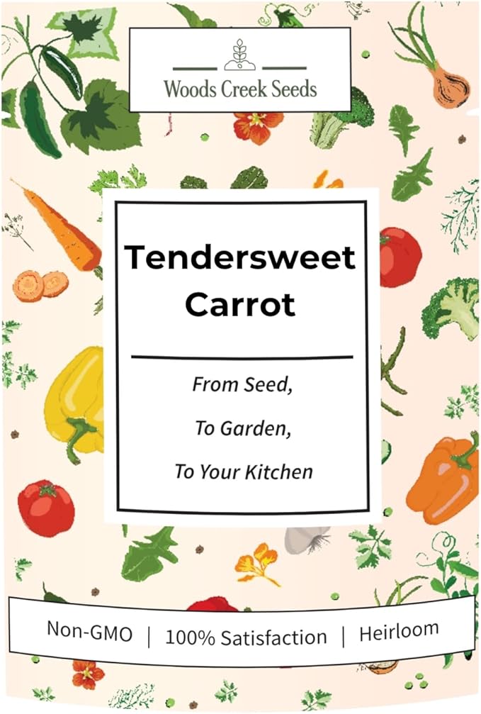 Tendersweet Carrot Seeds for Planting, Over 2,900 Seeds for Growing Indoors or Outdoors - Non-GMO, Heirloom – Woods Creek Seeds