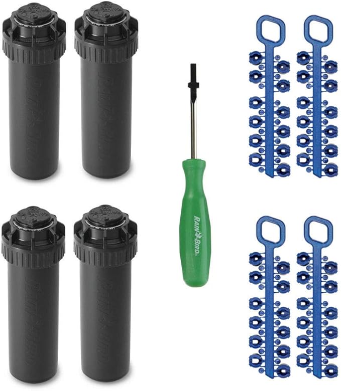 Rain Bird 5000 Series Rotor Sprinkler Head - 5004 PC, Adjustable 4 Inch Pop-Up Rotor - 4 Pack