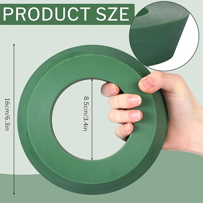 Yaomiao 6.3 Inch Sprinkler Head Protector Plastic Sprinkler Spray Guard Doughnut Green Nylon Sprinkler Guards, Reduce Sprinkler System Damage from Cars and Lawn Mowers, for Use on Rotary Type (4 Pcs)