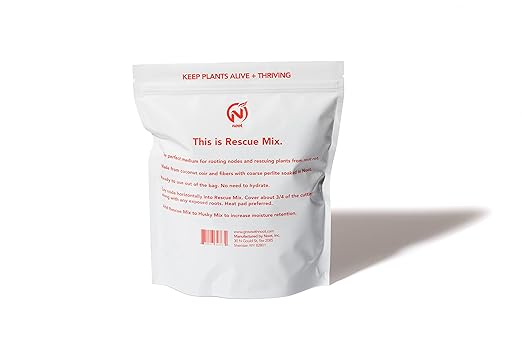 Noot Rooting Rescue Mix - 1 Quart - Coconut Chips Fibers Coco Coir Coarse Perlite - Root Rot Treatment - Rapid Roots for Propagation - Pre-Soaked & Ready to Use