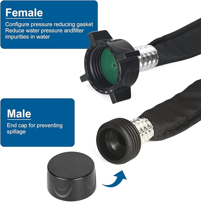 Flat Soaker Hose 25FT Lightweight and Flexible Irrigation Solution for Garden Beds Flower Beds and Lawns (25FT)