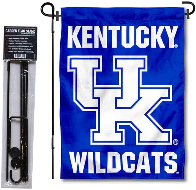 College Flags & Banners Co. Kentucky Wildcats Garden Flag with Pole Stand Holder