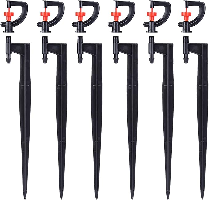 Watering Sprayer, 20pcs G‑Type 360 Degree Rotation Sprinkler Watering Spray Nozzle Gardening Lawn Micro-Sprayers System