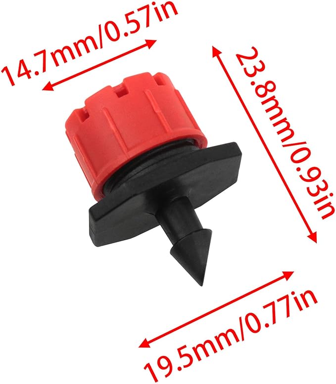 360-degree Adjustable Irrigation Dripper Sprinkler 1/4 inch Dripper Sprinkler Microdripper Sprinkler Drip Parts for Watering System 100pcs