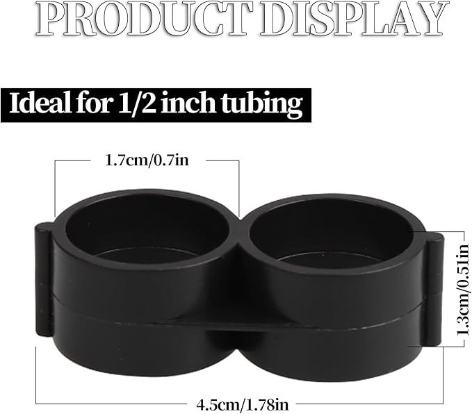 BLMHTWO 20 Pack Drip Irrigation 1/2" Drip Tubing End Closure, Figure 8 End Closure for 1/2" Drip Tubing 16mm Drip Tubing End Closure Plugs Fitting Kit