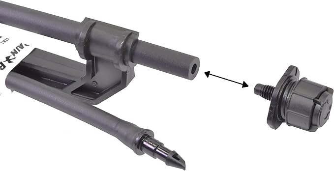 Rain Bird MBSTKTF1S Drip Irrigation Micro-Bubbler, Adjustable Height Staked Riser with 1/4" Tubing and Barbed Coupler, 360° Full Circle Pattern, 0 - 3' Spray Distance