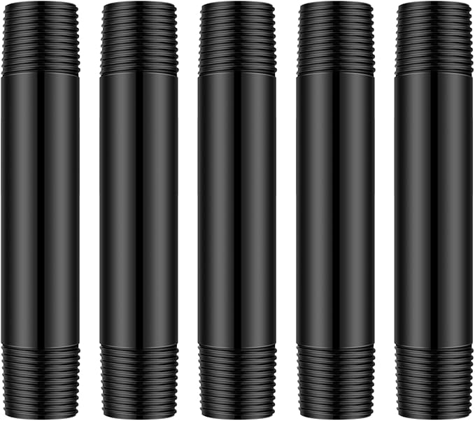 Yaomiao 5 Pcs Sprinkler Head Pipe Riser Extension 1/2 Inch MPT PVC Double Male Pipe Thread Sprinkler Riser for Lawn Irrigation System Automatic Irrigation Connector Raised Pipe (3 Inch)