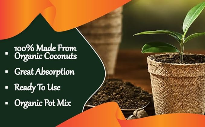 Coco Coir (650 Grams, 5+1 Bricks) - Compressed Coco Coir Bricks with Low EC and pH Balance - High Expansion Coco Fiber for Herbs, Flowers, Planting - Renewable Coconut Soil (Pack of 5+1 Bonus Brick)