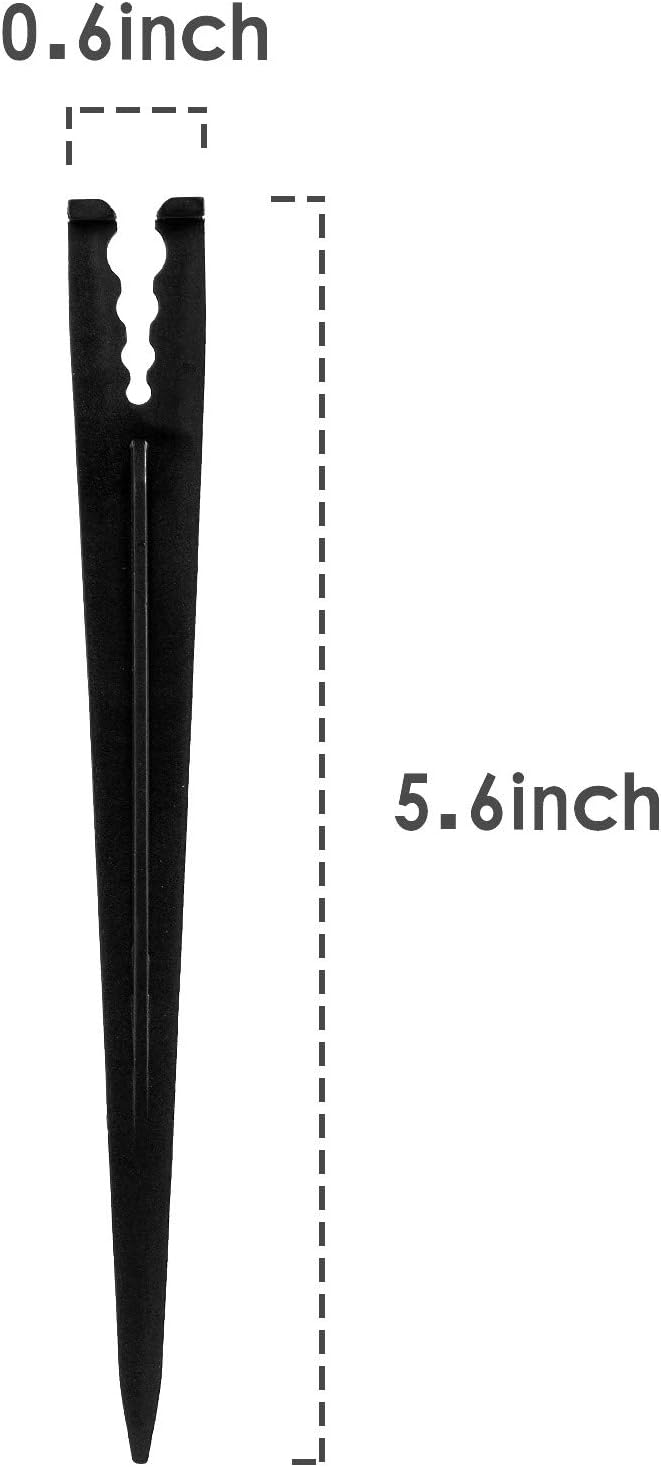 100 Pieces Irrigation Drip Support Stakes for 1/4 Inch Pipe Universal Drip Tubing Hold Stakes Plastic Drip Hose Stakes for Irrigation, Greenhouse, Garden, Christmas Light Yard Stakes