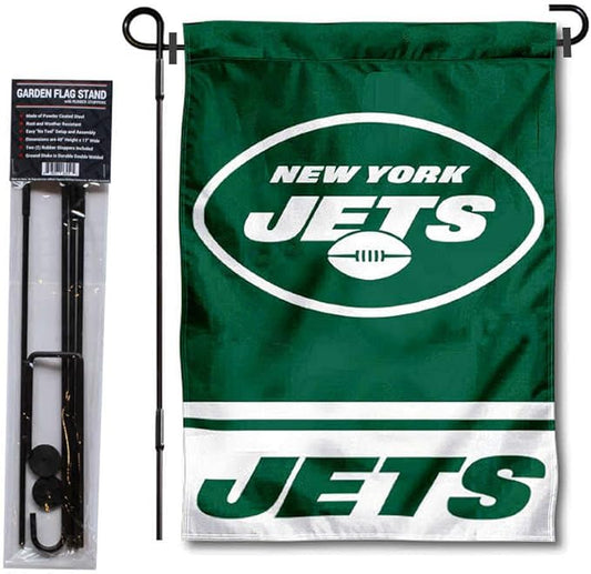 WinCraft New York Jets Garden Flag and Pole Stand Holder