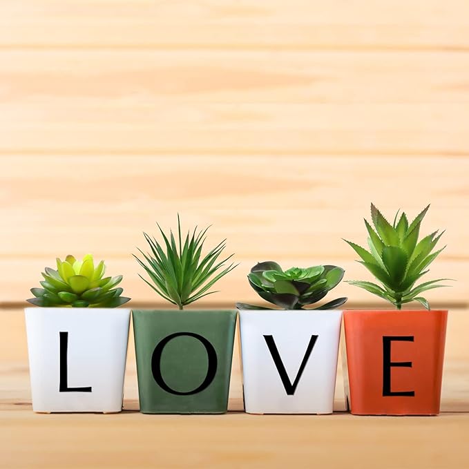 5 Pcs Faux Succulents Set,Realistic Large Fake Succulents,Artificial Hanging Ornaments Fleshed Plant Textured for Home Garden Wedding Party Decoration (green)