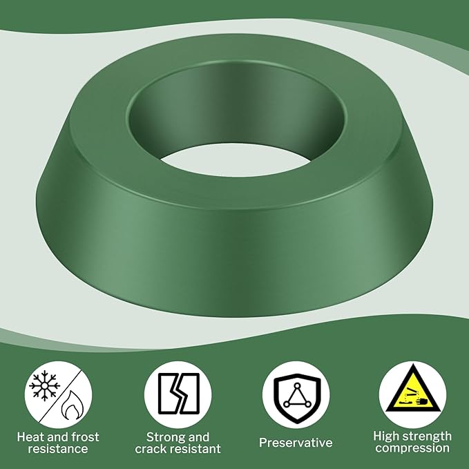 Yaomiao 6.3 Inch Sprinkler Head Protector Plastic Sprinkler Spray Guard Doughnut Green Nylon Sprinkler Guards, Reduce Sprinkler System Damage from Cars and Lawn Mowers, for Use on Rotary Type (1 Pc)