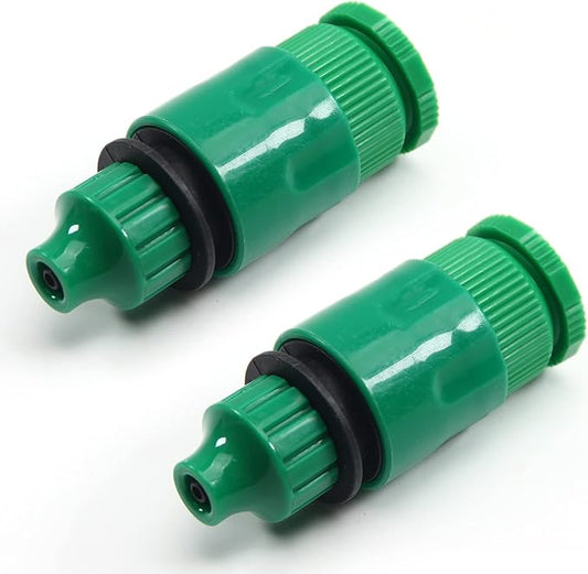 MroMax 2Pcs Hose Tap Connector, Connected to G1/2 or G3/4 Threaded, Suitable for 4/7mm Hose, Quick Connector Hose Pipe Adapter, Faucet Nozzle for Garden Irrigation System Green