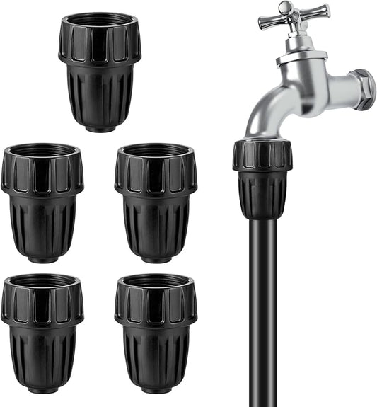 US Standard Faucet Adapter 6pc, 3/4 "Faucet to 1/2" Drip Irrigation Fitting Garden Hose Adapter