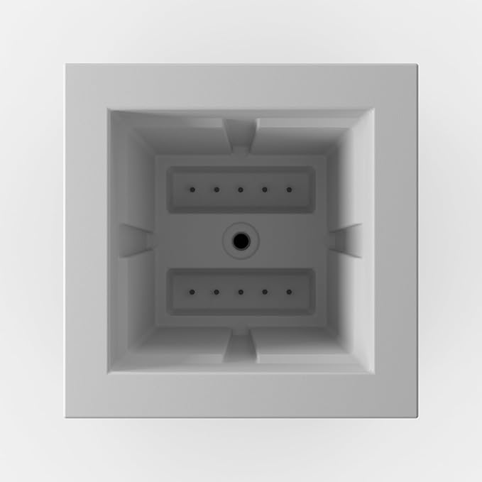 Mayne Fairfield 16-Inch Square Planter – Self-Watering, Weather-Resistant Planter for Flowers – Durable Outdoor Design for Patio, Porch, or Entryway