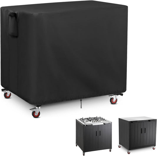 Outdoor Grill Table Cover for Feasto Gas Grill Table, Heavy Duty Bar Cart Grill Cart Cover Waterproof Gas Grill Stove Pizza Oven Table Covers 36"L x 24"W x 36"H Black