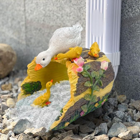 Ducks Gutter Downspout Extension Statues, Garden Decoration, Resin Animal Statue, 3"x4" Downspout Splash Block, Outdoor Decor