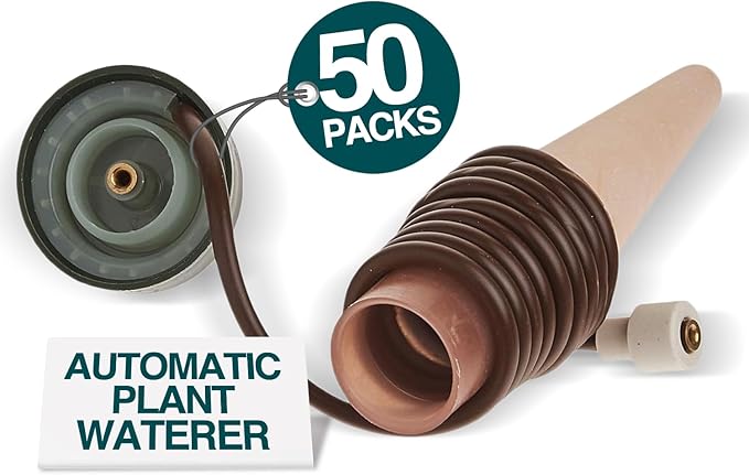 Blumat Classic Plant Watering Stakes - Self-Watering Insert for Indoor and Outdoor Plants - Automatic Slow Release Irrigation System for Potted Plants - Houseplant Care Device (50 Packs)